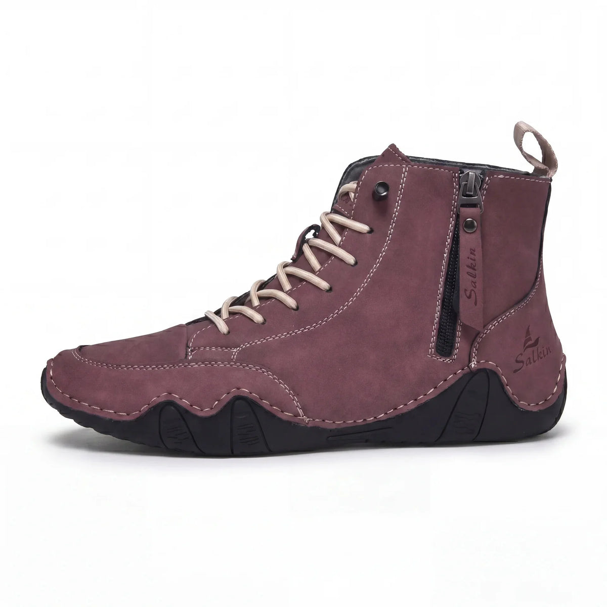 Chaussures Pieds-Nus Zippées Zero-Drop Cuir Vegan Déperlantes